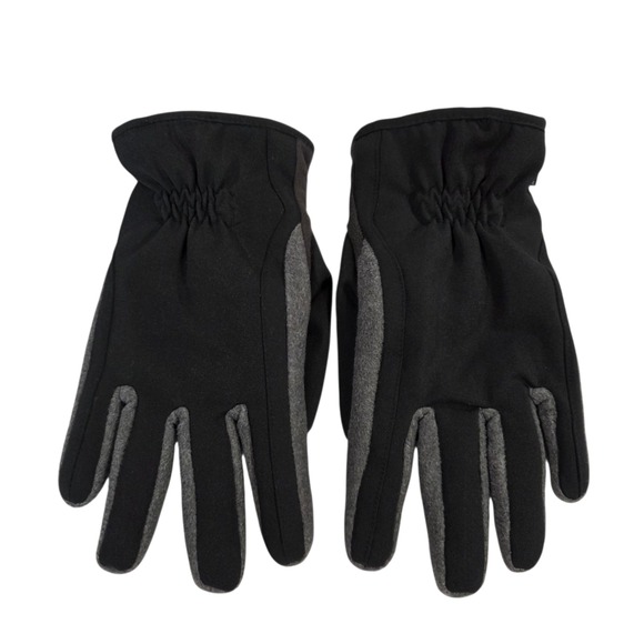 Isotoner Ultradry Gloves Unisex Black Gray M/L Cold Weather Warm Outdoor Lined - Picture 1 of 10